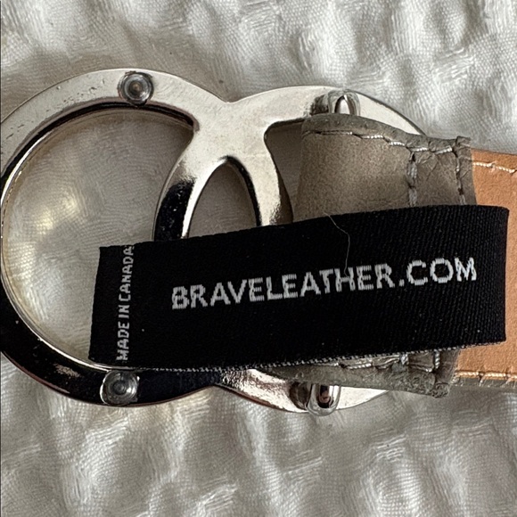 Brave Leather Otir Double Circle Buckle Belt - Picture 7 of 13